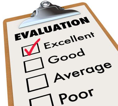 Evaluation Report Card Clipboard Assessment Grades clipart