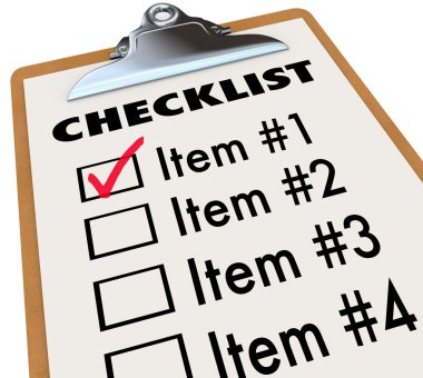 Checklist on Clipboard To-Do Item List clipart