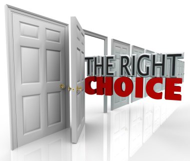 The Right Choice Open Door New Opportunity Choose Path clipart