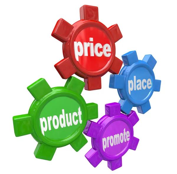 Four Ps the Principles of Marketing Mix Successful Business — Stock Photo, Image