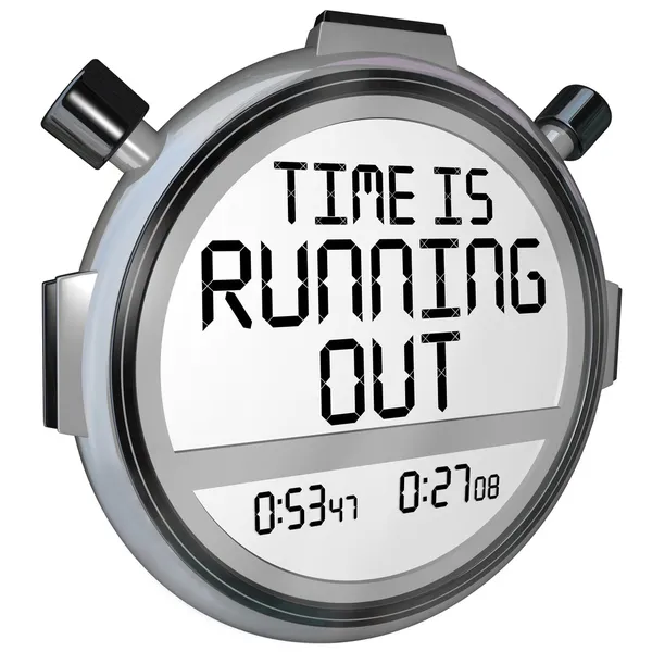 Tiden rinner ut stoppur timer clock — Stockfoto