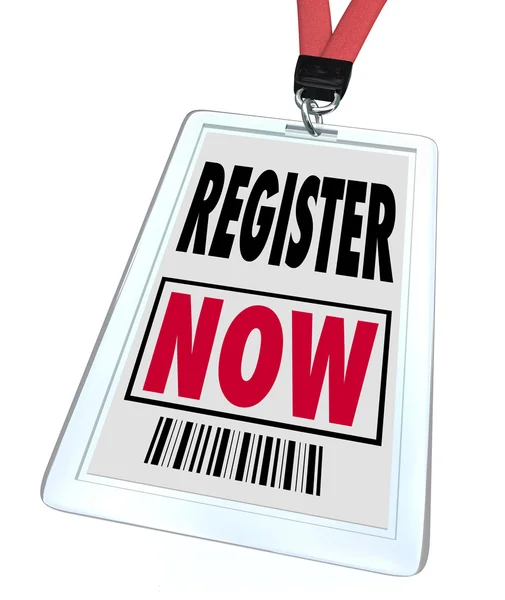 Register Now - Registration for Trade Show Event — Stock Photo, Image