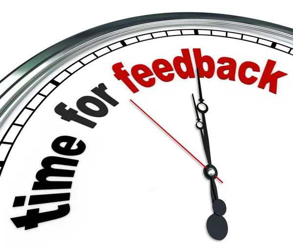 Tempo di feedback Orologio Ingresso e risposte — Foto Stock