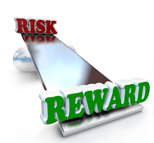 Risk Vs Reward Comparison on Balance Return on Investment — Stock Image Risk Vs Reward Comparison on Balance Return on Investment Stock Picture