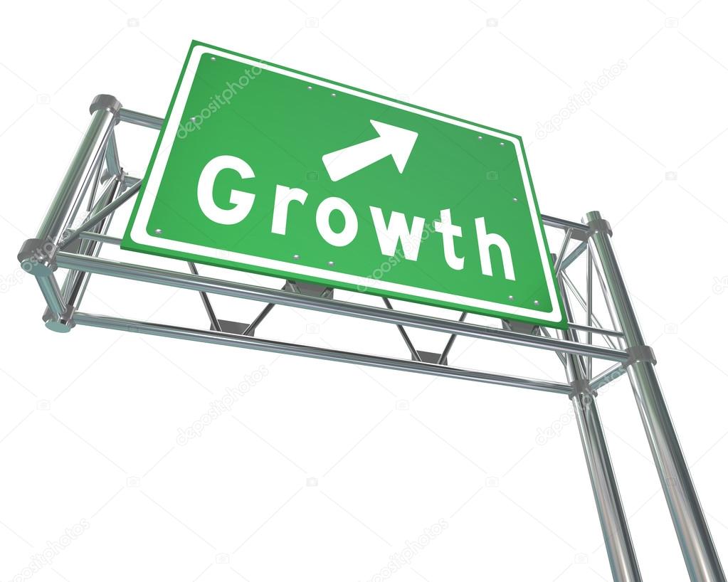 Freeway Sign - Growth - Isolated