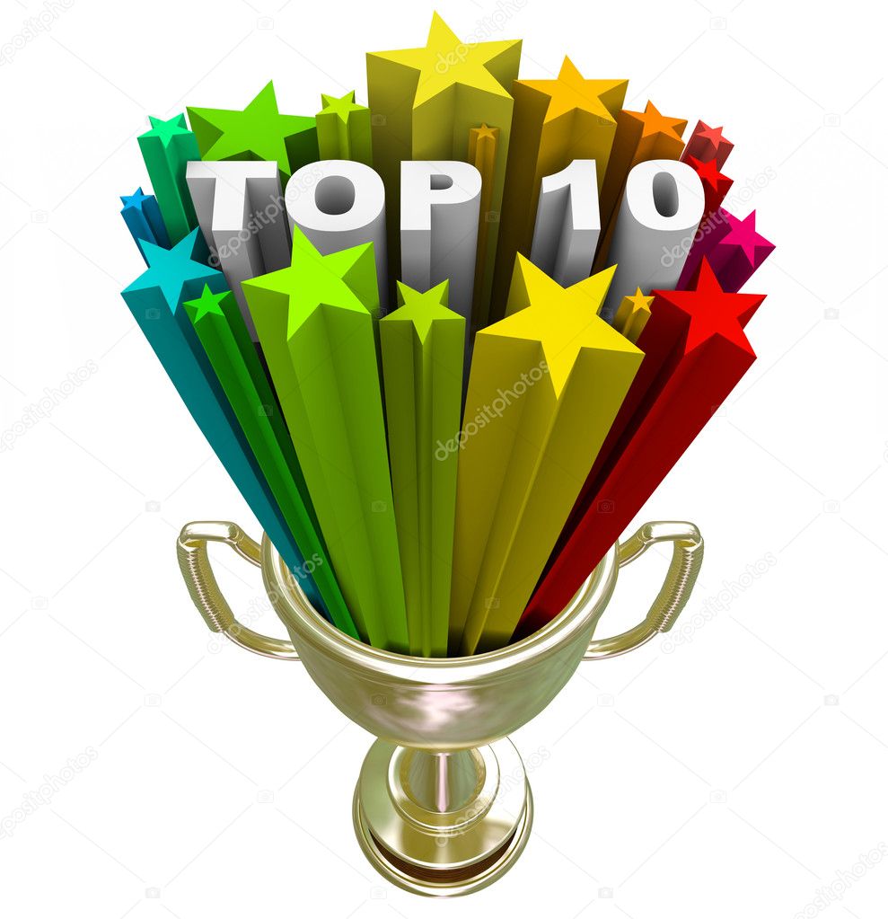 Top Ten Ranking List Showing Best Choices and Quality