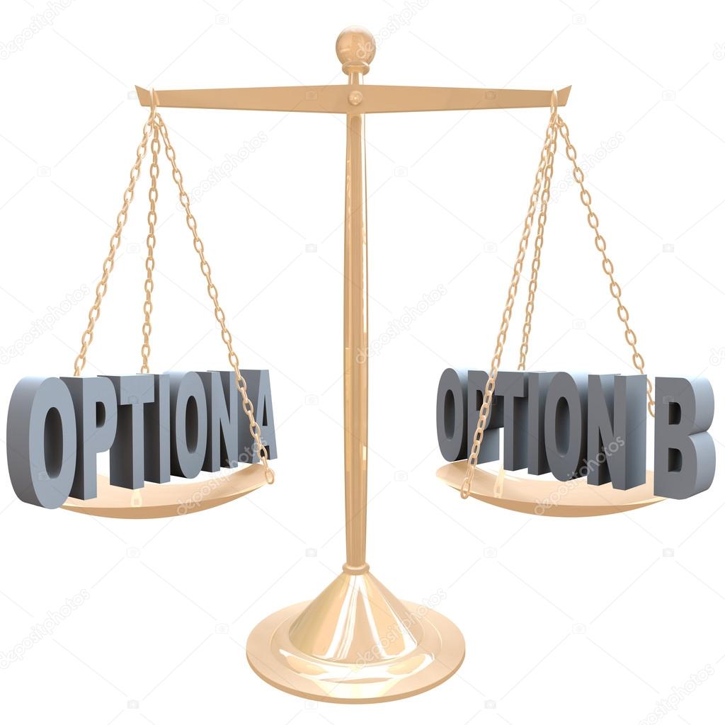 Weighing Your Options - Choices on Scale