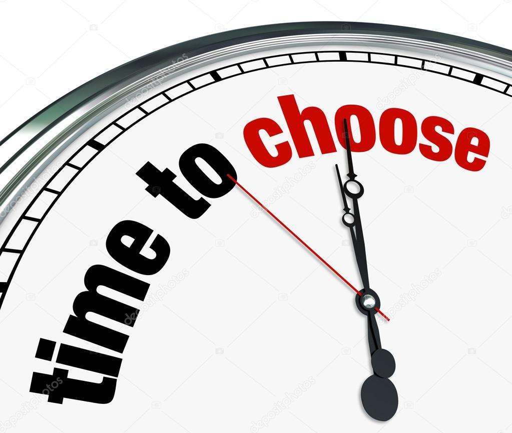 Time to Choose - Clock Reminds to Decide