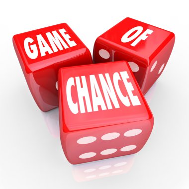 Game of Chance Three Red Dice Risk and Danger clipart