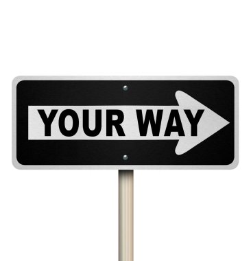 senin yol yol işareti bir seçim yönünde mesaj