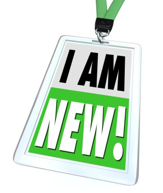 I Am New Badge Lanyard Introduction Meet Networking clipart