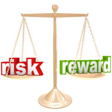 pozitif ve negatif risk vs ödül kelimeler ölçekte tartmak