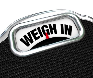 Weigh In Words on Scale Weight Loss Diet clipart