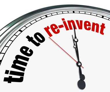 Time to Re-Invent - Clock clipart