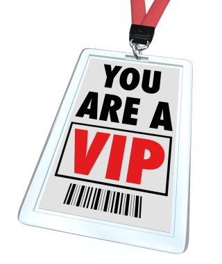 VIP - lanyard ve rozet vardır