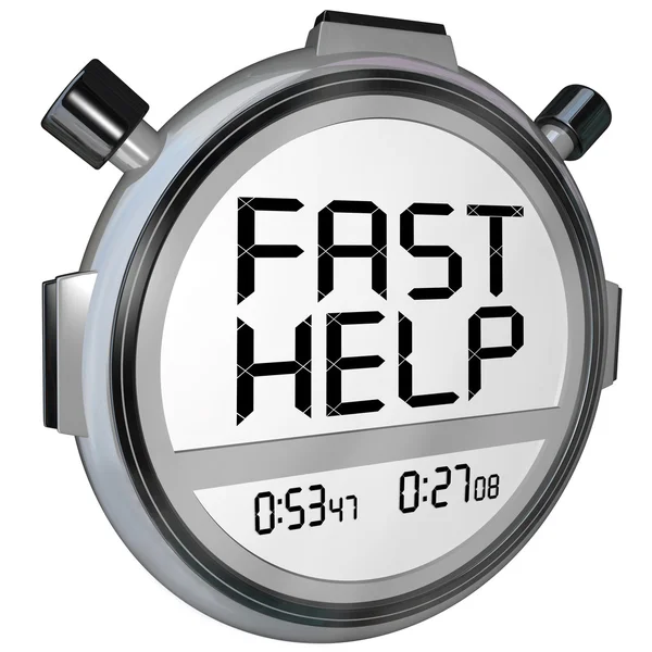Fast Help Customer Support Stopwatch Timer Clock — Stock Photo, Image