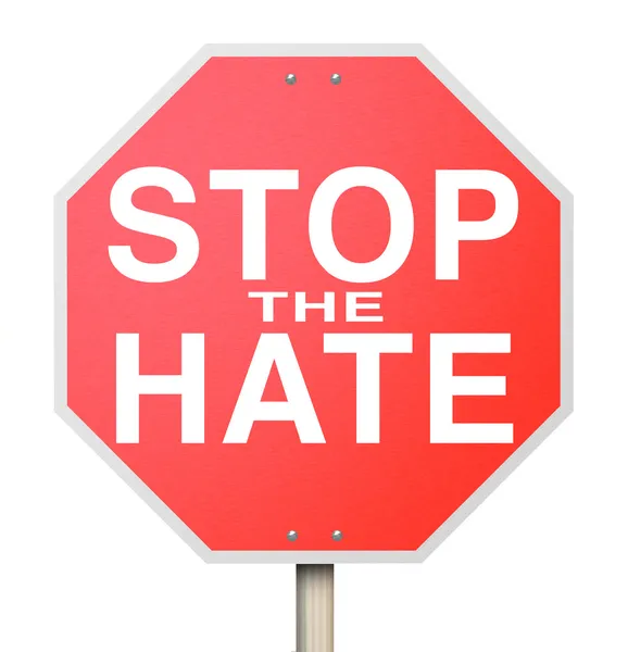 Stop the Hate Sign - End of Intolerance — Stock Photo, Image