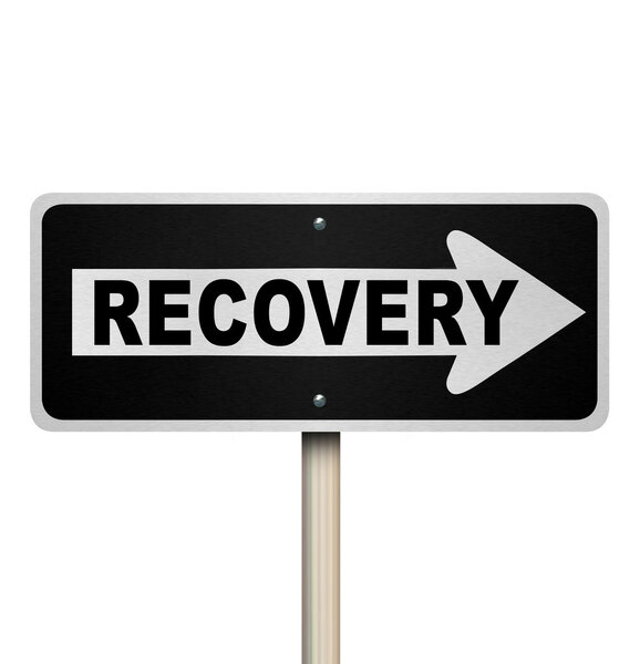 Recovery Arrow Sign One Way Pointing to Get Better Improvement