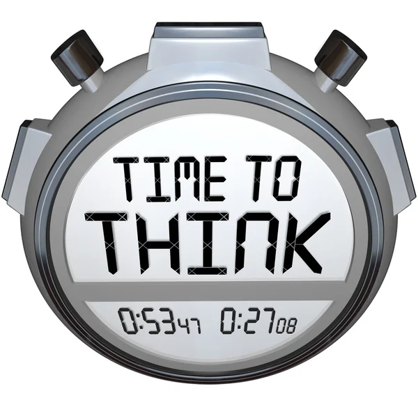 Czas, aby pomyśleć stoper timer twórczej myśli — Zdjęcie stockowe