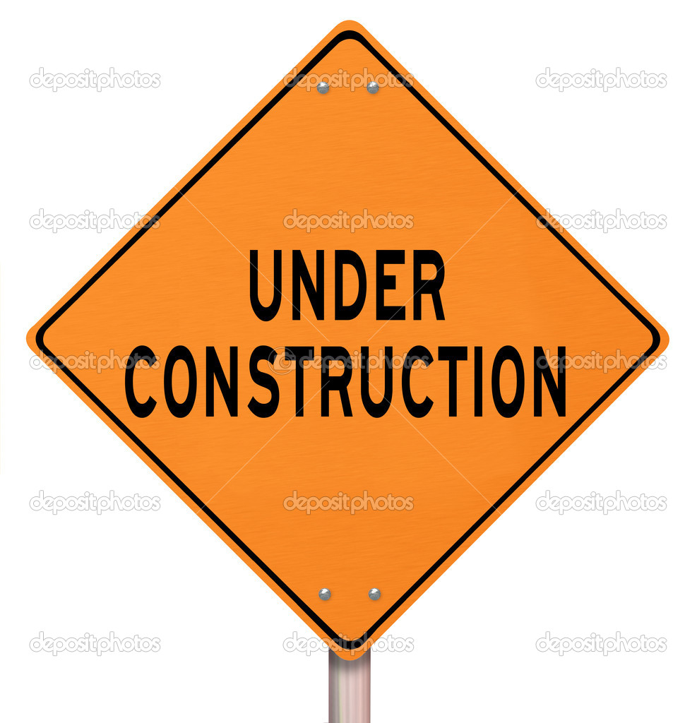 Orange Warning Sign - Under Construction