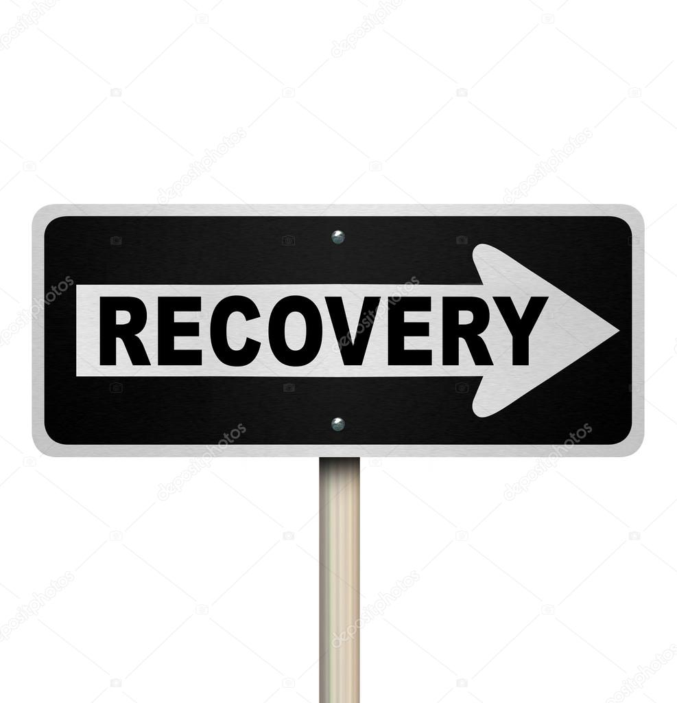 Recovery Arrow Sign One Way Pointing to Get Better Improvement