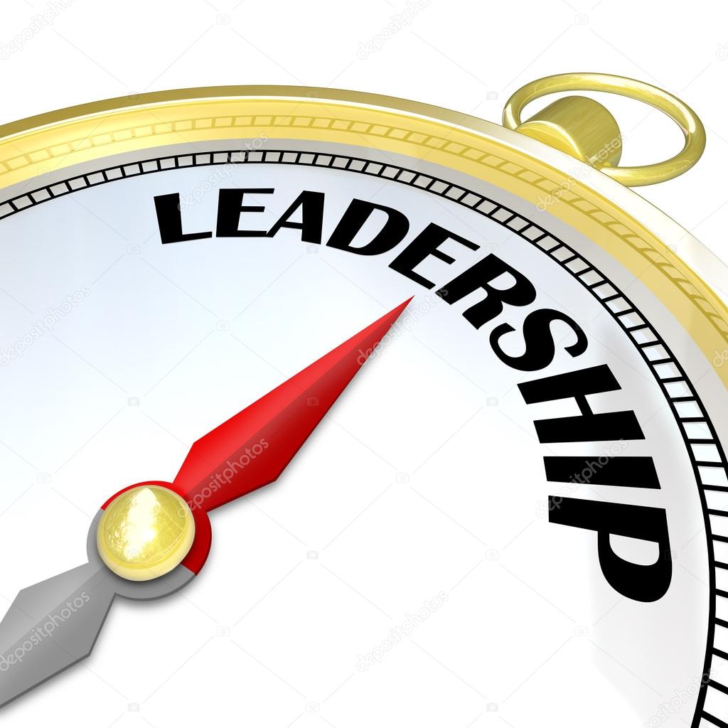 Leadership - Gold Compass Symbol of Leader Taking Charge