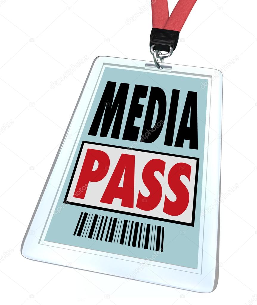 Media Pass Badge Lanyard - Reporter Access at Event or Interview
