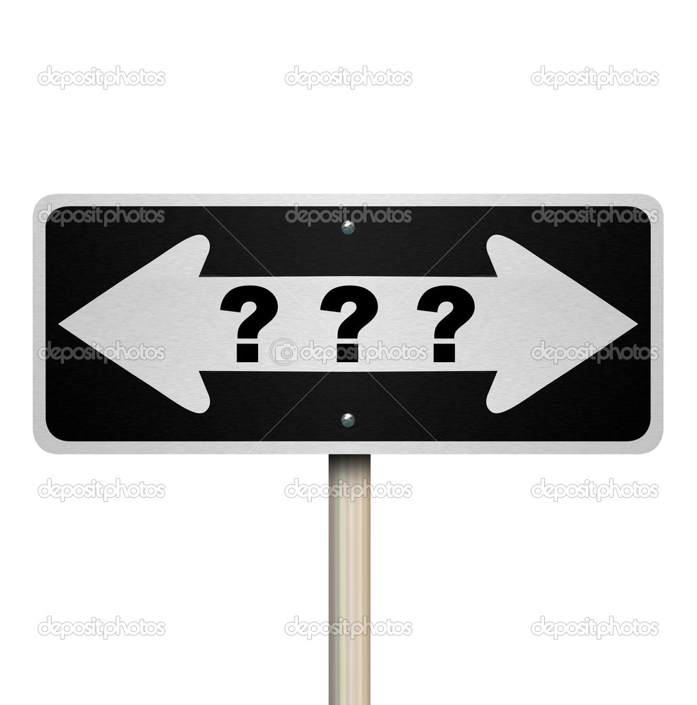 Question Mark Road Sign - Isolated