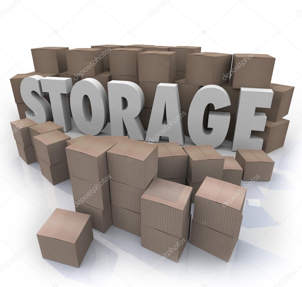 Storage Word Piles Cardboard Boxes Basement Locker