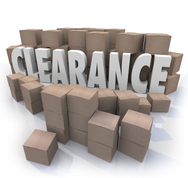 Clearance Sale Inventory Boxes Stockroom clipart