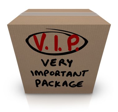 VIP çok önemli paket karton kutu sevkiyat