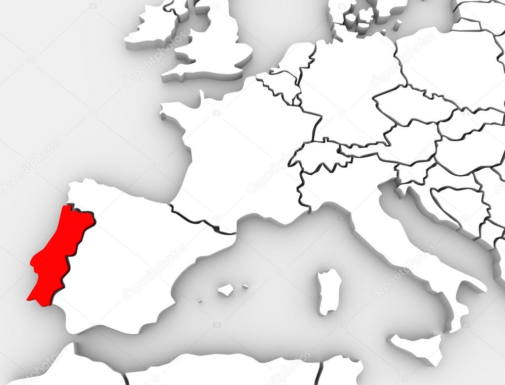 Vetores de Portugal Vermelho Mapa Em Cinza Europa Mapa Vetor e mais imagens  de Europa - Locais geográficos - Europa - Locais geográficos, Ilustração e  Pintura, Mapa - iStock