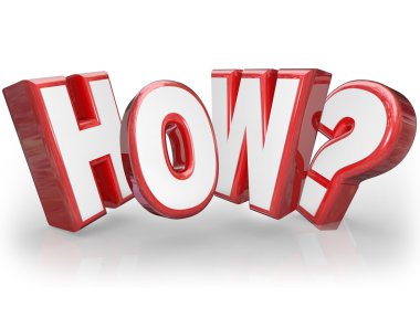 How Word Asking Question Mark 3D Seeking Answer clipart