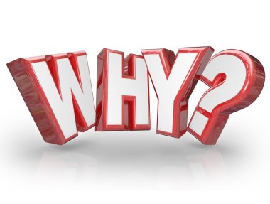 Why Word 3D Letters Question Mark clipart
