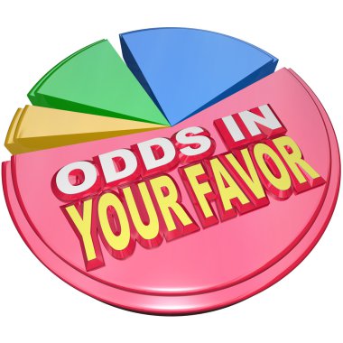 Odds in Your Favor Pie Chart Advantage Competition clipart