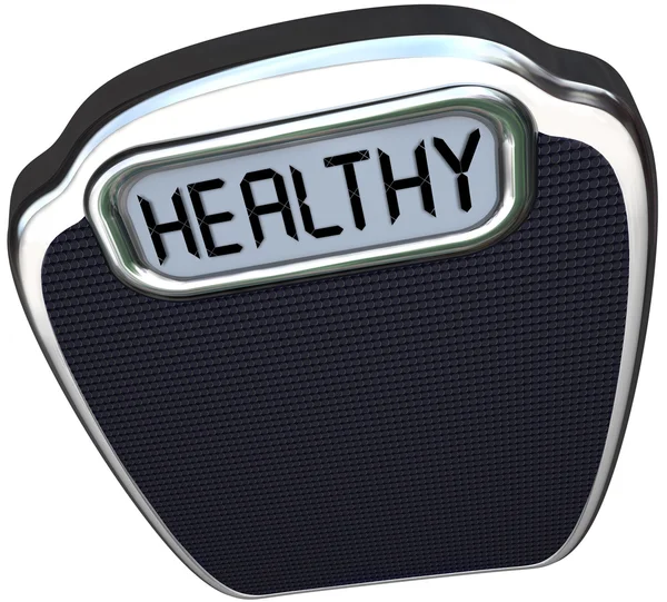 Egészséges Word skála Wellness egészségügyi fogyni — Stock Fotó