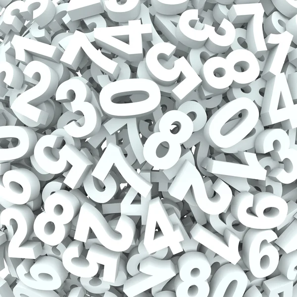 Number Background 3D Numbers in Disarray — Stock Photo, Image