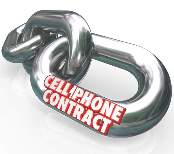 Contrato de telefone celular Compromisso legalmente vinculado — Fotografia de Stock