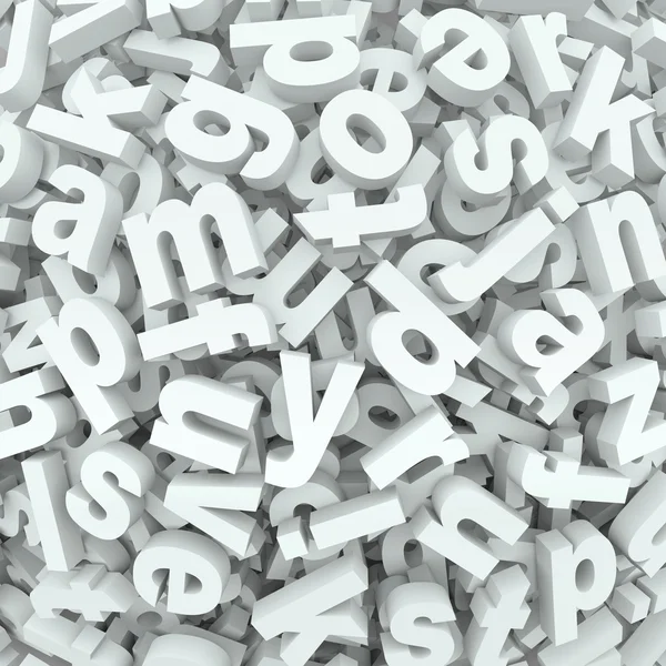 Lettre Jumble Background Alphabet Words Spilled Mess — Photo