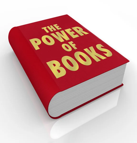 The Power of Books Words on Book Cover Importance Reading — Stockfoto