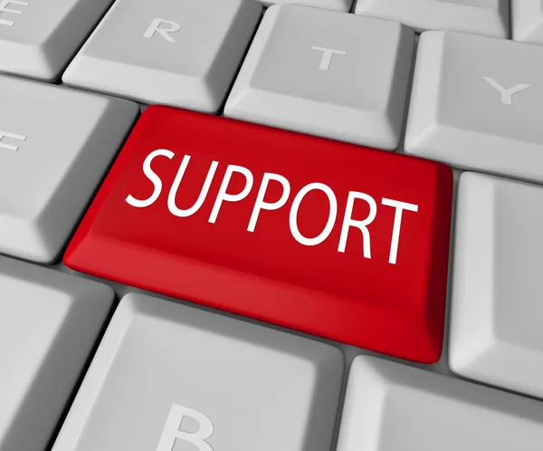 Unterstützung Wort Computer Schlüssel Tastatur Kunden-Helpdesk — Stockfoto