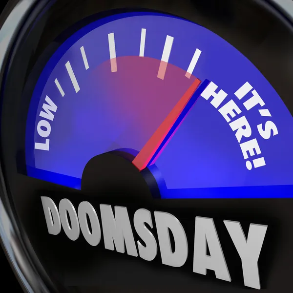 Doomsday Clock Gauge is hier einde van dagen tijd — Stockfoto