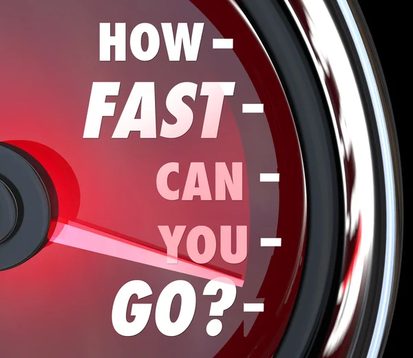 How Fast Can You Go Speedometer Speed Urgency — Stock Photo, Image