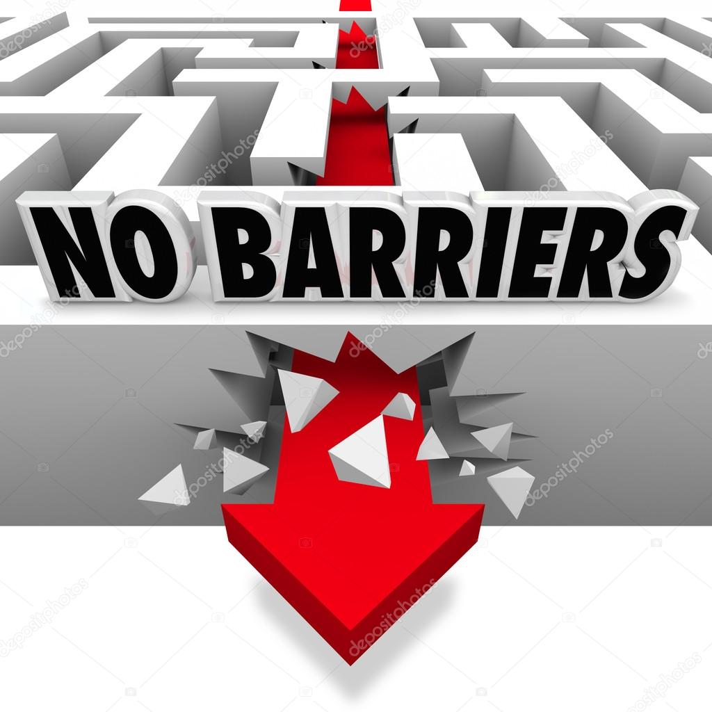 No Barriers Arrow Smashes Through Maze Walls Freedom