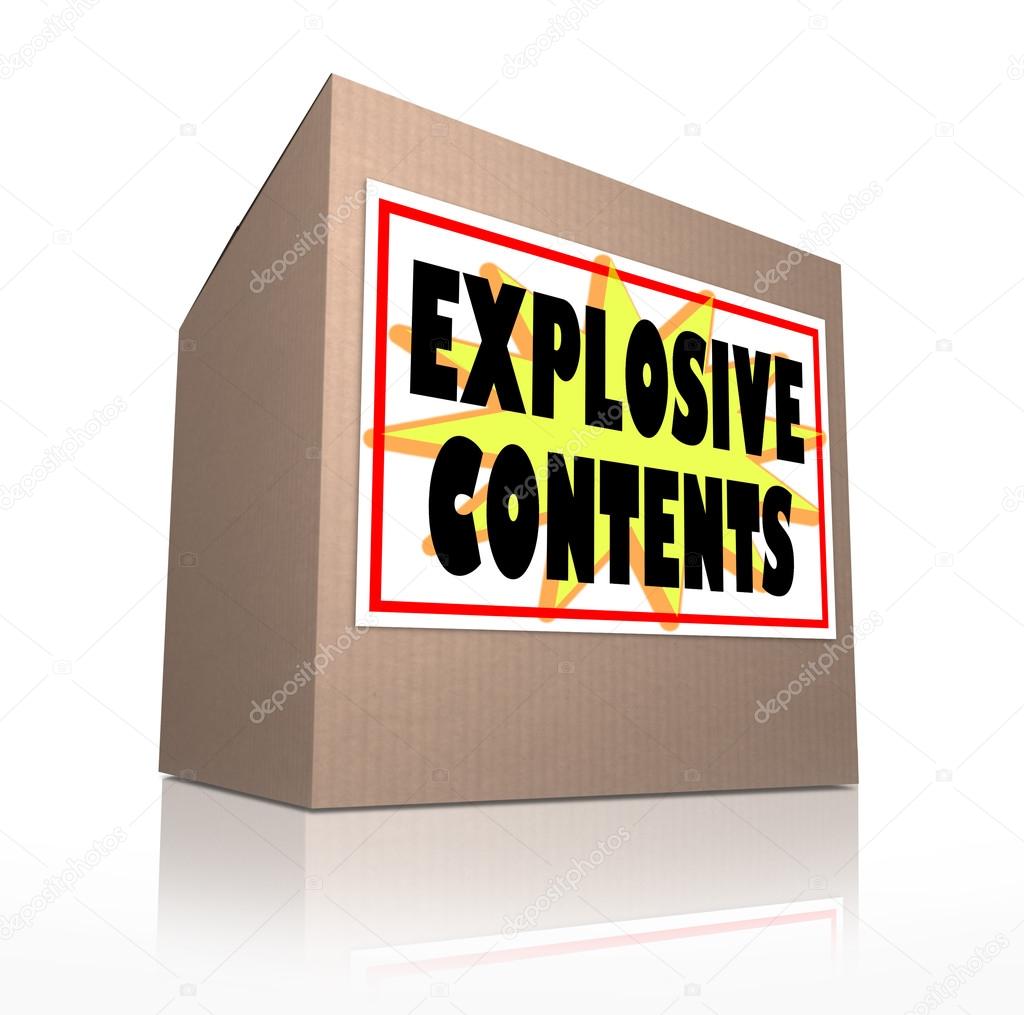 Explosive Contents Package Cardboard Box Shipment Bomb