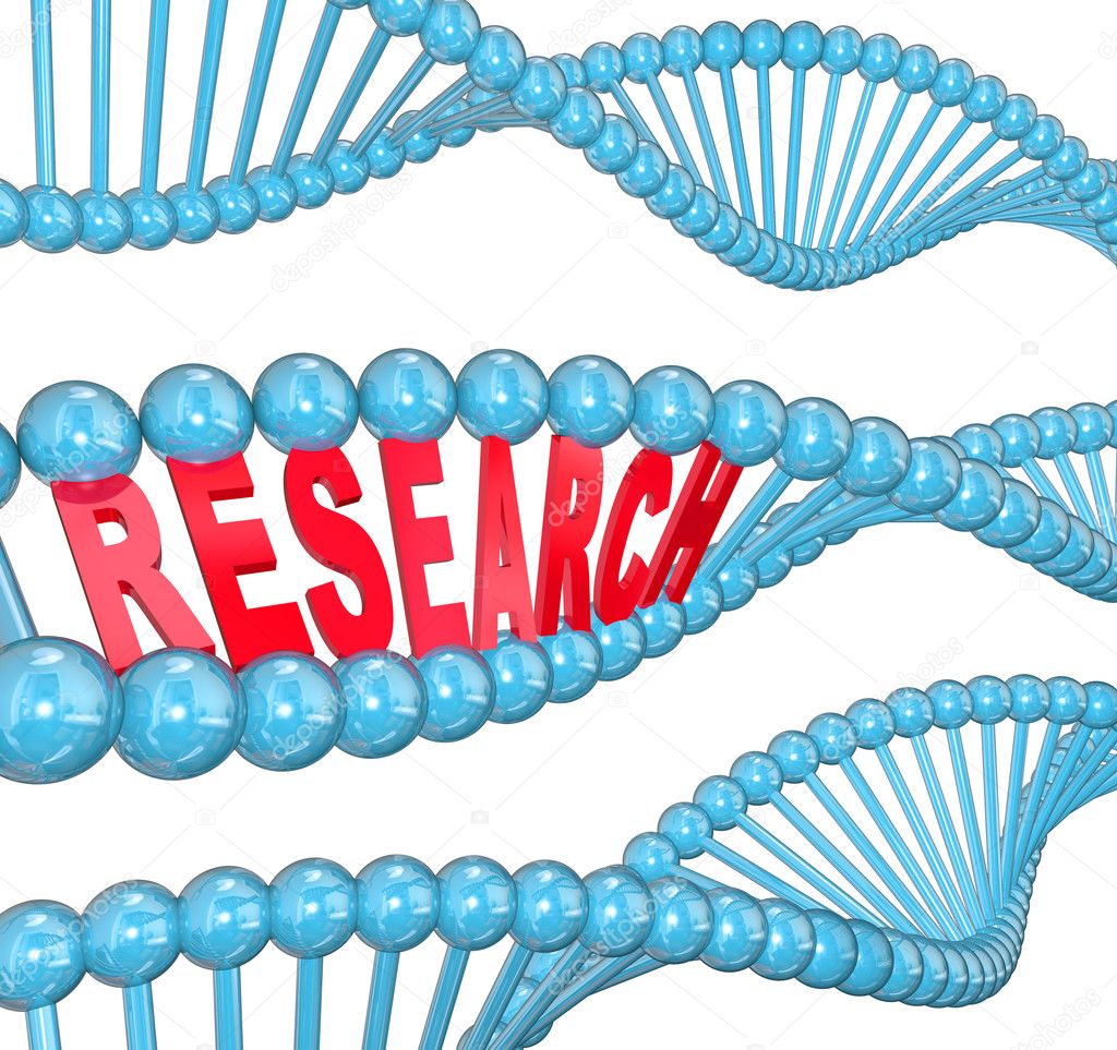 Research Word DNA Strand Medical Laboratory Study