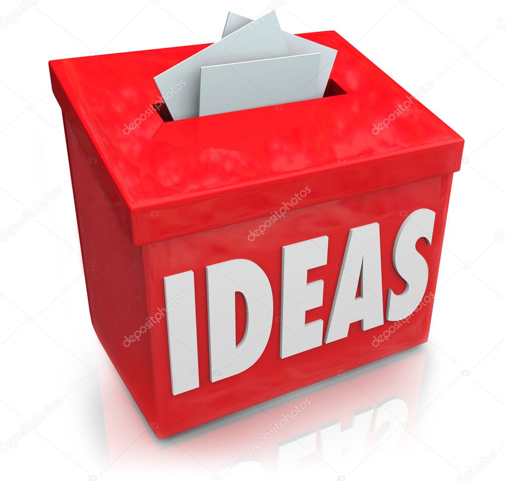 Ideas Creative Innovation Suggestion Box Collecting Thoughts Ide