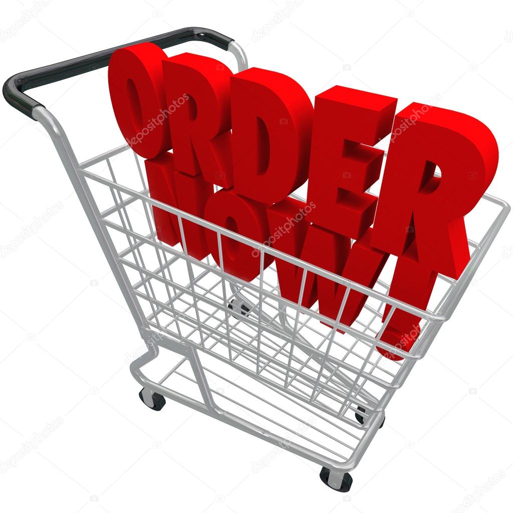 Order Now Words Shopping Cart Purchase e-Commerce Buy Store