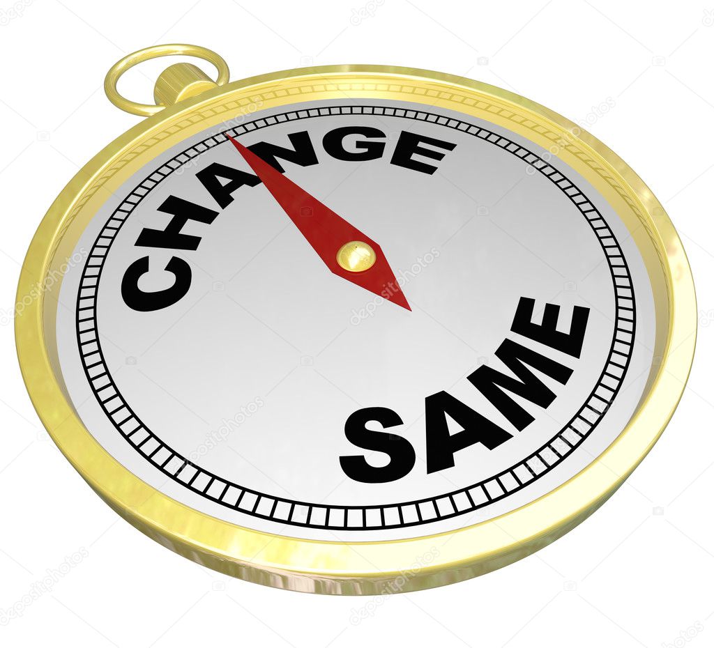 Change Vs Same Gold Compass Changing Innovation
