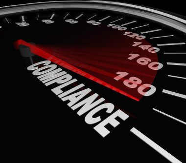 Compliance Speedometer Rules Regulations Standards clipart